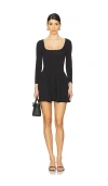 Free People X Free-est Onda Sleeved Mini Dress In Black