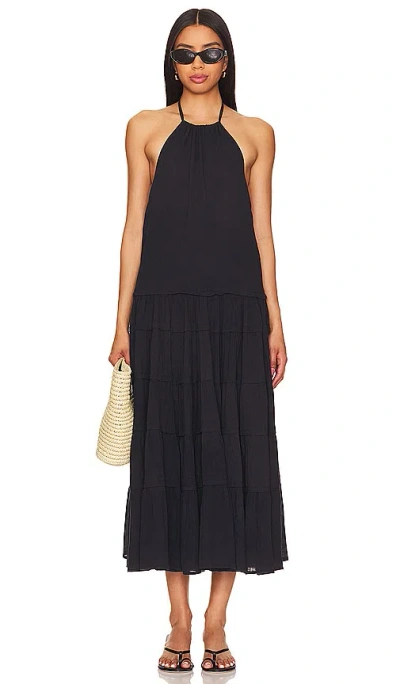 Free People X Free-est Somewhere Sunny Maxi Dress In Black
