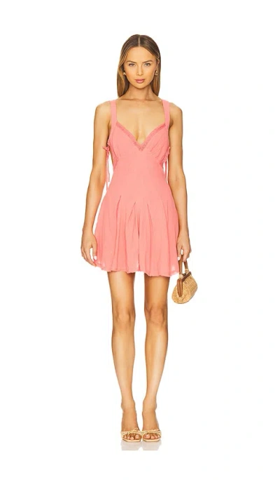 Free People X Free-est Vivi Mini Dress In Coral