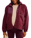 Free People X Hatch Maternity Hit Jacket In Deep Maroon