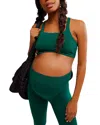 Free People X Hatch Maternity Square Neck Bra In Garden Green