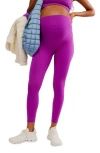 Free People X Maternity Hatch Never Better Leggings In Purple