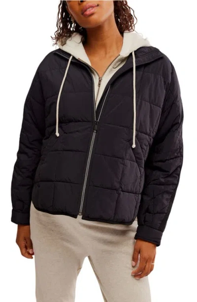 Free People X Hatch Pippa Maternity Puffer Jacket In Black