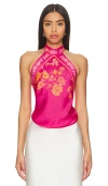 Free People 1 Thing Halter Neck Bodysuit In Candy Combo