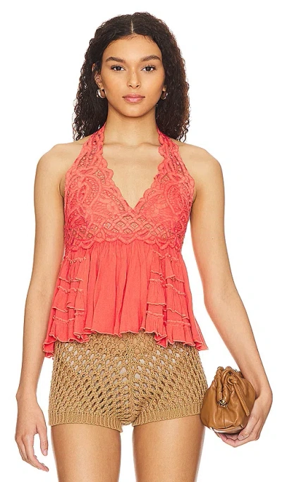 Free People X Intimately Fp Adella Halter Cami In Emberglow