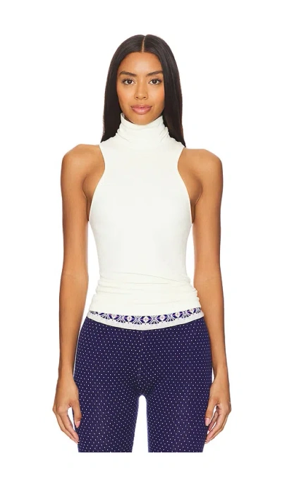 Free People X Intimately Fp Always Ready Seamless Turtleneck Top In White