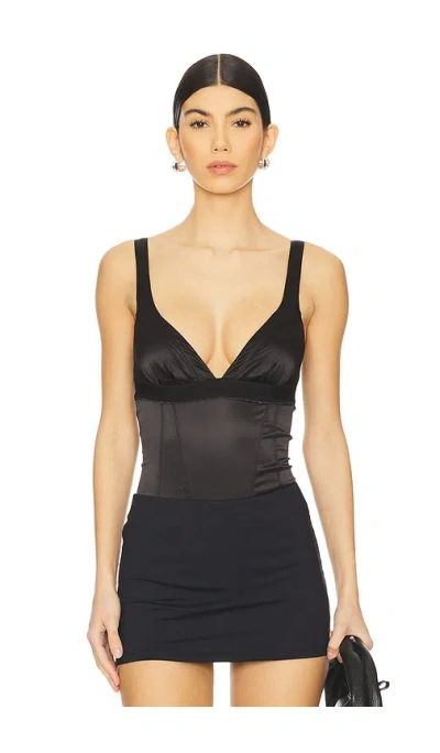 Free People X Intimately Fp Anywhere With You Bodysuit In Black