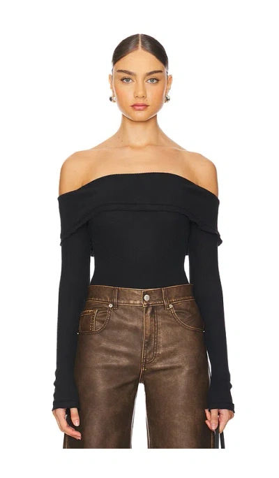 Free People X Intimately Fp Autumn Cozy Bodysuit In 블랙