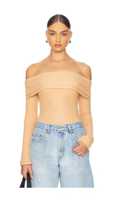 Free People X Intimately Fp Autumn Cozy Bodysuit In Toasted