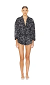 Free People Beauty Sleep Short Pajamas In Black Combo