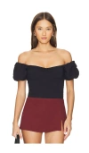 Free People Bella Thong Bodysuit Black In 黑色