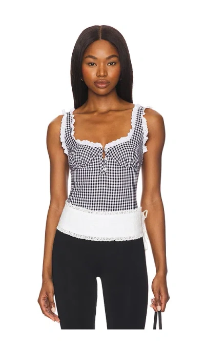 Free People X Intimately Fp Cassie Bodysuit In 黑白拼色款