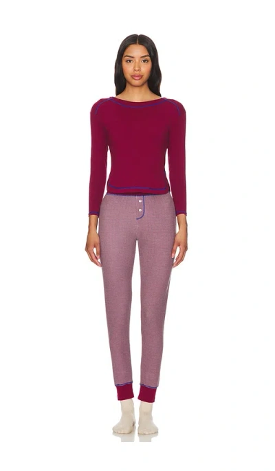 Free People X Intimately Fp Chill Evening Pj Set In Wild Ginger