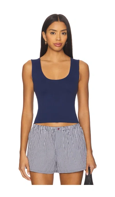 Free People X Intimately Fp Clean Lines Muscle Cami In Blue