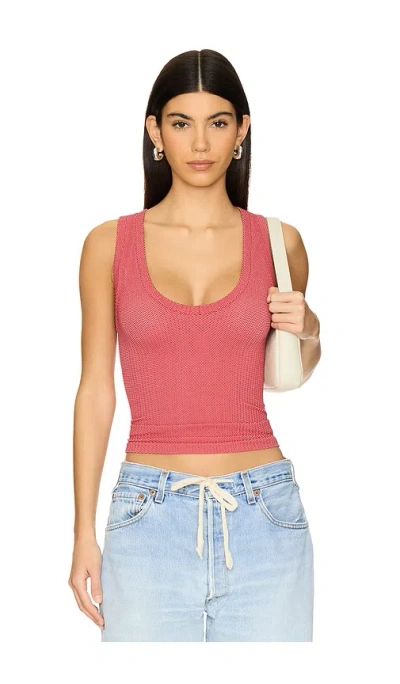 Free People X Intimately Fp Clean Slate Tank In 大丽花红