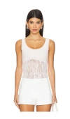 Free People X Intimately Fp Cutout Plunge Textured Bodysuit In Mauve Chalk
