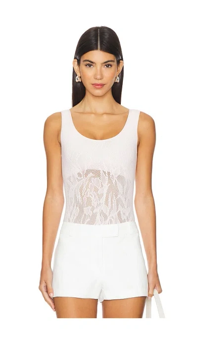 Free People X Intimately Fp Cutout Plunge Textured Bodysuit In Mauve Chalk