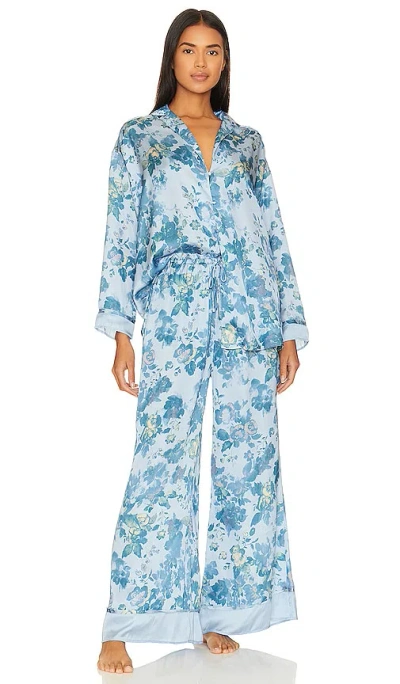 Free People X Intimately Fp Dreamy Days Pajama Set In Blue