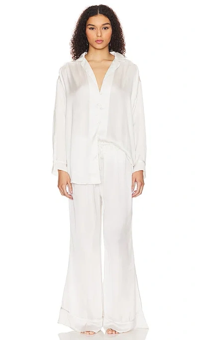 Free People X Intimately Fp Dreamy Days Solid Pj In Ivory