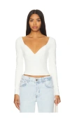 Free People X Intimately Fp Duo Corset Long Sleeve Cami In Ivory