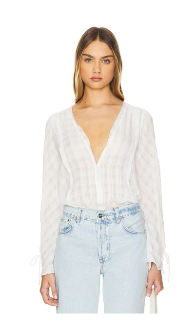 Free People X Intimately Fp Everything's Rosy Solid Bodysuit In Ivory