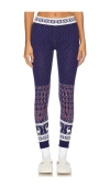 Free People Falala Fair Isle Leggings In Midnight Combo