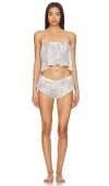 Free People Forget Me Not Cotton Blend Short Pajamas In Summer Combo