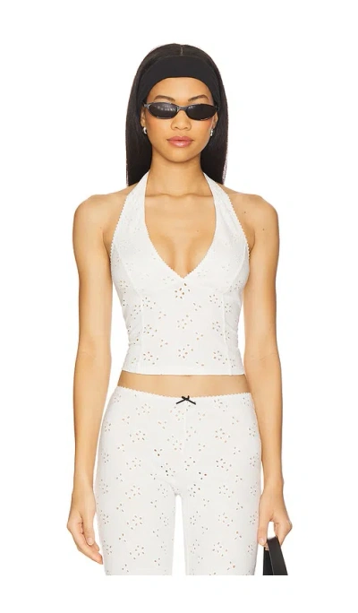 Free People X Intimately Fp Full Bloom Halter Top In Ivory