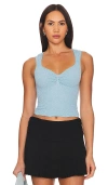 Free People X Intimately Fp Love Letter Sweetheart Cami In Air Blue
