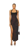 Free People X Intimately Fp Love You Most Printed Maxi Dress In Black