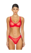 Free People X Intimately Fp Mid Week Underwire Bra In Fiery Red