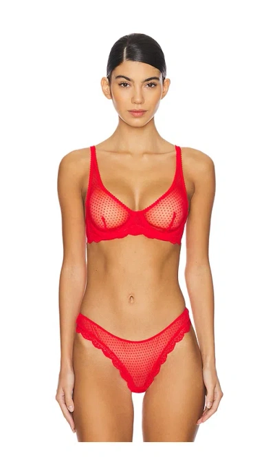 Free People X Intimately Fp Mid Week Underwire Bra In Fiery Red