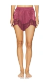Free People X Intimately Fp Midnight Muse Sleep Short In Burgundy