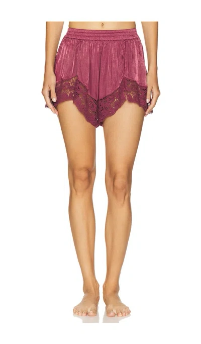 Free People X Intimately Fp Midnight Muse Sleep Short In Burgundy