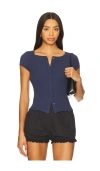 Free People X Intimately Fp Most Wanted Cardi In Blue