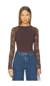 Free People X Intimately Fp No Excuses Long Sleeve In Brown