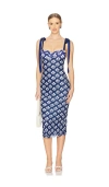 Free People X Intimately Fp Printed Got Glam Slip In 海蓝色拼接