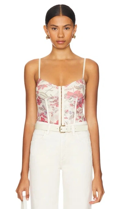 Free People X Intimately Fp Printed Night Rhythm Bodysuit In Vintage Combo