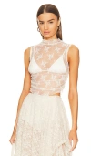 Free People X Intimately Fp Solid Nice Try Muscle Top In Cream
