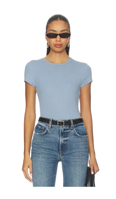 Free People X Intimately Fp Wait A Minute Baby Tee In Blue