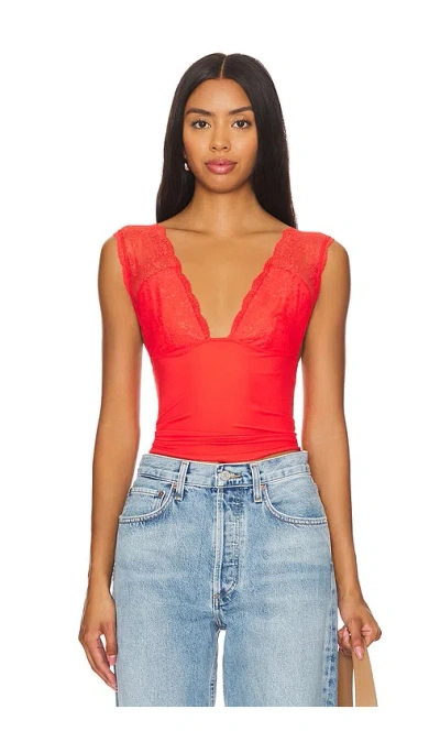 Free People X Intimately Fp X Revolve Power Play Cami In Poppy Red