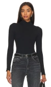 Free People X Intimately Fp Xyz Recycled Turtleneck Bodysuit In Black