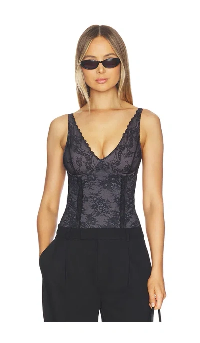 Free People X Intimately Say You Love Me Bodysuit In Black