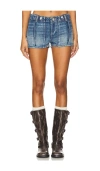 Free People X Revolve All Yours Denim Micro Short In 靛蓝