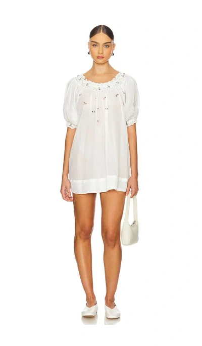 long sleeve white linen dress Alex Mill Lauren Wrap Dress in White Curated at Jake and Jones L