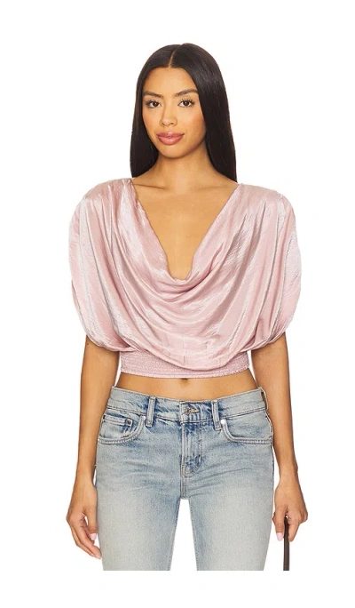 Free People X Revolve Cowl Cape Top In Purple