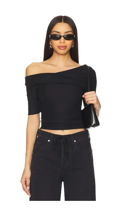 Free People X Revolve Cross My Heart Tee In Black