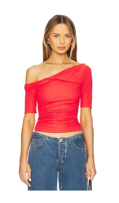 Free People X Revolve Cross My Heart Tee In Poppy Red
