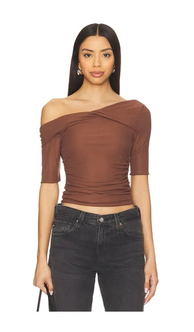 Free People X Revolve Cross My Heart Tee In Umber Earth