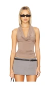 Free People X Revolve Don't Hang Up Cami In Brown